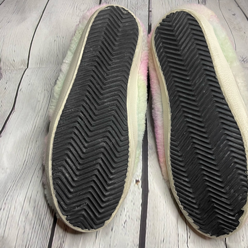 New Golden Goose Sabot Shearling Slip On Sneakers in Aquamarine/Pastel Size 36 - Picture 11 of 12